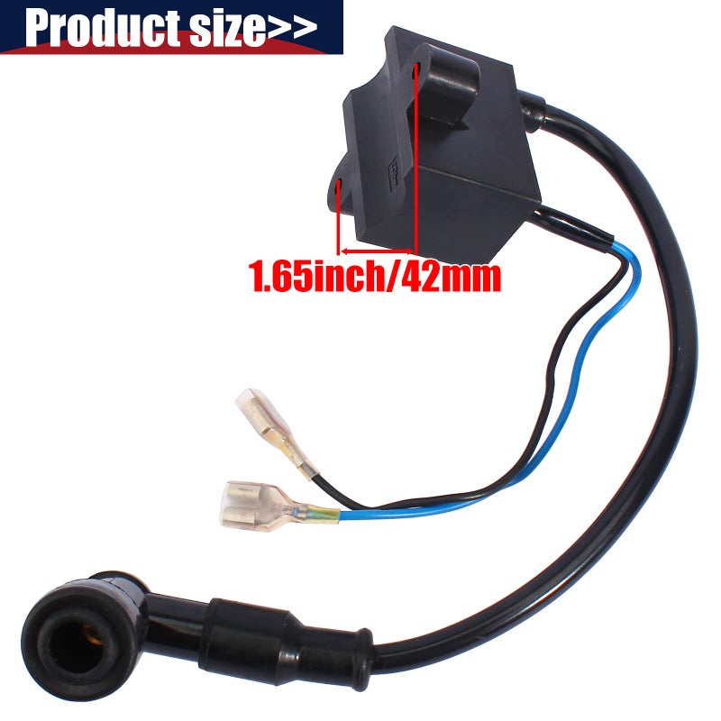 QAZAKY CDI Ignition Coil Spark Plug for 49cc 50cc 60cc 66cc 70cc 80cc 2-stroke Engine Motorized Bicycle Bike - Image 3